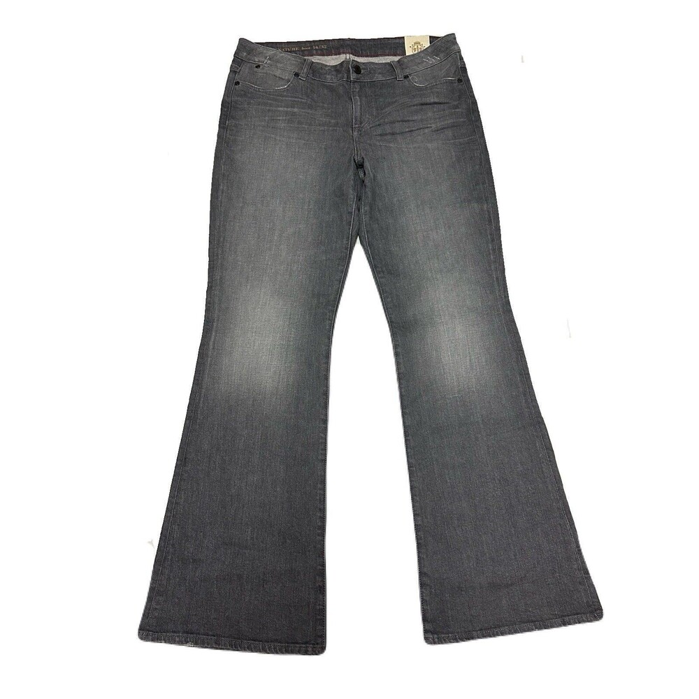 NEW Talbots Womens Size 14 Signature Fit Bootcut Faded Grey Denim Jean 32 inseam